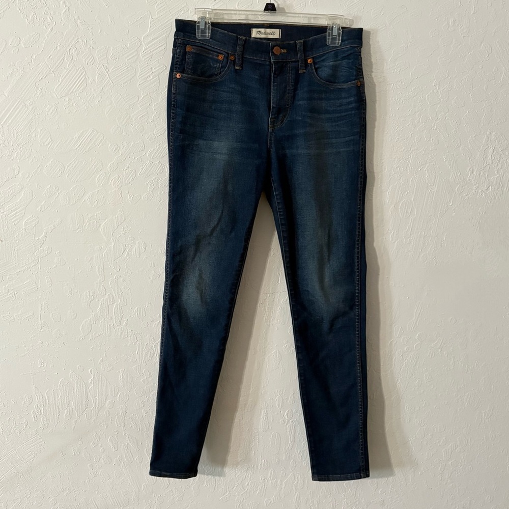 Madewell Womens 9” High Riser Skinny Skinny‎ Jeans Dark Blue Size 29 (Meas 30”)